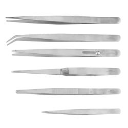 6-Piece Stainless Steel Tweezers Set